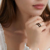 Roze gouden ring - verfijnde slanke damesring