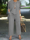 3-delige dames lounge set sportondermode - zachte top, trendy cardigan & wijde broek - ontspannen weekendoutfit