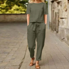 2-delig linnen set - elegante en gezellige damesoutfit