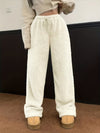 Fleece wijde broek - gezellige dames loungewear onderstukken - Bakkermode.nl
