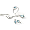 Sterling zilveren ring met blauwe topaas - dames ring met edelsteen