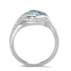 Sterling zilveren ring met blauwe topaas - dames ring met edelsteen