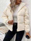 Cordjack - elegante crème dames zip-up buitenjack - Bakkermode.nl