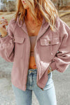 Fleece hoodie - casual dames jack met rits en borstzakken - Bakkermode.nl