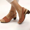 Dames wedge sandalen – ondersteunend schoeisel voor casual uitstapjes - trendy slingback ontwerp, dagelijks draagplezier