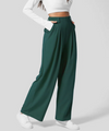 Hoge taillebroek voor vrouwen - elegante kantooroutfits met geplooide details
