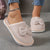 Strik pluche instap sloffen dames – winterse huisschoenen - Bakkermode.nl