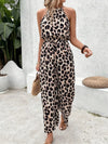 Dames leopardprint halterjurk – trendy casual zomeroutfit