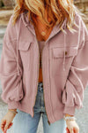 Fleece hoodie - casual dames jack met rits en borstzakken - Bakkermode.nl