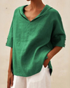 Linnen blouse - comfy dames top voor lente en zomer