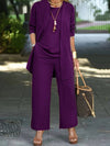 3-delige dames lounge set sportondermode - zachte top, trendy cardigan & wijde broek - ontspannen weekendoutfit