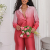 2-delige satijnen lounge set - chique dames pyjama ensemble
