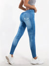 Skinny jeans - hoge taille dames denim legging