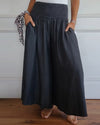 Dames hoge taille wijde broek - zachte katoenmix voor dagelijks casual wear