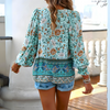 Bloemenprint blouse - elegante, luchtige top voor dames