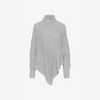 Gebreide poncho met hoge hals - elegante damestrui