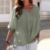 Vrouwen v-hals blouse - luchtige kantooroutfit met een relaxte pasvorm