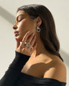 Dames zilveren ring met hollow design - stijlvolle accessoire voor dagelijkse elegantie
