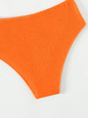 2-delig bikini set - levendig oranje-rood dames high-waisted zwemkleding