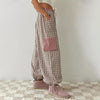 2-delige loungewear set - dames pyjama met geruite details - Bakkermode.nl