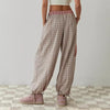 2-delige loungewear set - dames pyjama met geruite details - Bakkermode.nl