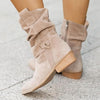 Enkellaarzen - stijlvolle dames suède slouchy winterboots