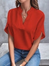 Elegante blouse - stijlvolle dames top met korte mouwen