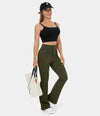 Dames casual hoge taille cargo broek met knoopszakken - stijlvol en functioneel voor elke dag