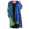 Kimono-stijl cardigan - levendig gestreepte dames cover-up