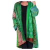 Kimono-stijl cardigan - levendig gestreepte dames cover-up