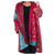 Kimono-stijl cardigan - levendig gestreepte dames cover-up