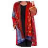 Kimono-stijl cardigan - levendig gestreepte dames cover-up