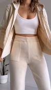 2-delige gebreide lounge set - trendy hoodie en joggingset voor dames - Bakkermode.nl
