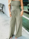 Dames jumpsuit met stylish strapless ontwerp voor casual uitjes - fijne all-in-one outfit, voor warmere dagen