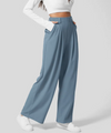 Hoge taillebroek voor vrouwen - elegante kantooroutfits met geplooide details
