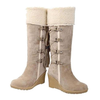 Kniehoog wedge laarzen - gezellige winterfootwear voor dames - Bakkermode.nl