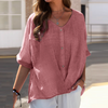 Vrouwen v-hals blouse - luchtige kantooroutfit met een relaxte pasvorm