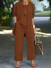 3-delige dames lounge set sportondermode - zachte top, trendy cardigan & wijde broek - ontspannen weekendoutfit