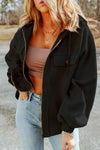 Fleece hoodie - casual dames jack met rits en borstzakken - Bakkermode.nl