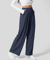 Hoge taillebroek voor vrouwen - elegante kantooroutfits met geplooide details