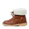 Dames winterlaarzen - vintage leren enkellaarsjes met warme voering - Bakkermode.nl