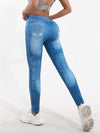 Skinny jeans - hoge taille dames denim legging