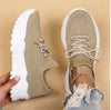 Sneakers - stijlvolle gebreide dames schoenen voor cozy vibes en ondersteuning