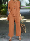 3-delige dames lounge set sportondermode - zachte top, trendy cardigan & wijde broek - ontspannen weekendoutfit