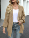 Dames gebreid vest met zakken - lange mouwen en casual los model - Bakkermode.nl