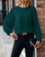 Dames blouse met geplooide mouwen - elegante groene top voor vrouwen
