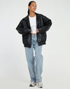 Oversized leren damesjas - stijlvolle buitenkleding - Bakkermode.nl