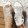 Dames elegante sandalen met florale kraaldetails - modieuze en gezellige schoenen voor warm weer