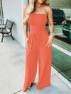 Dames jumpsuit met stylish strapless ontwerp voor casual uitjes - fijne all-in-one outfit, voor warmere dagen