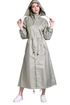 Lang bedrukte jas - stijlvolle gedessineerde dames outerwear